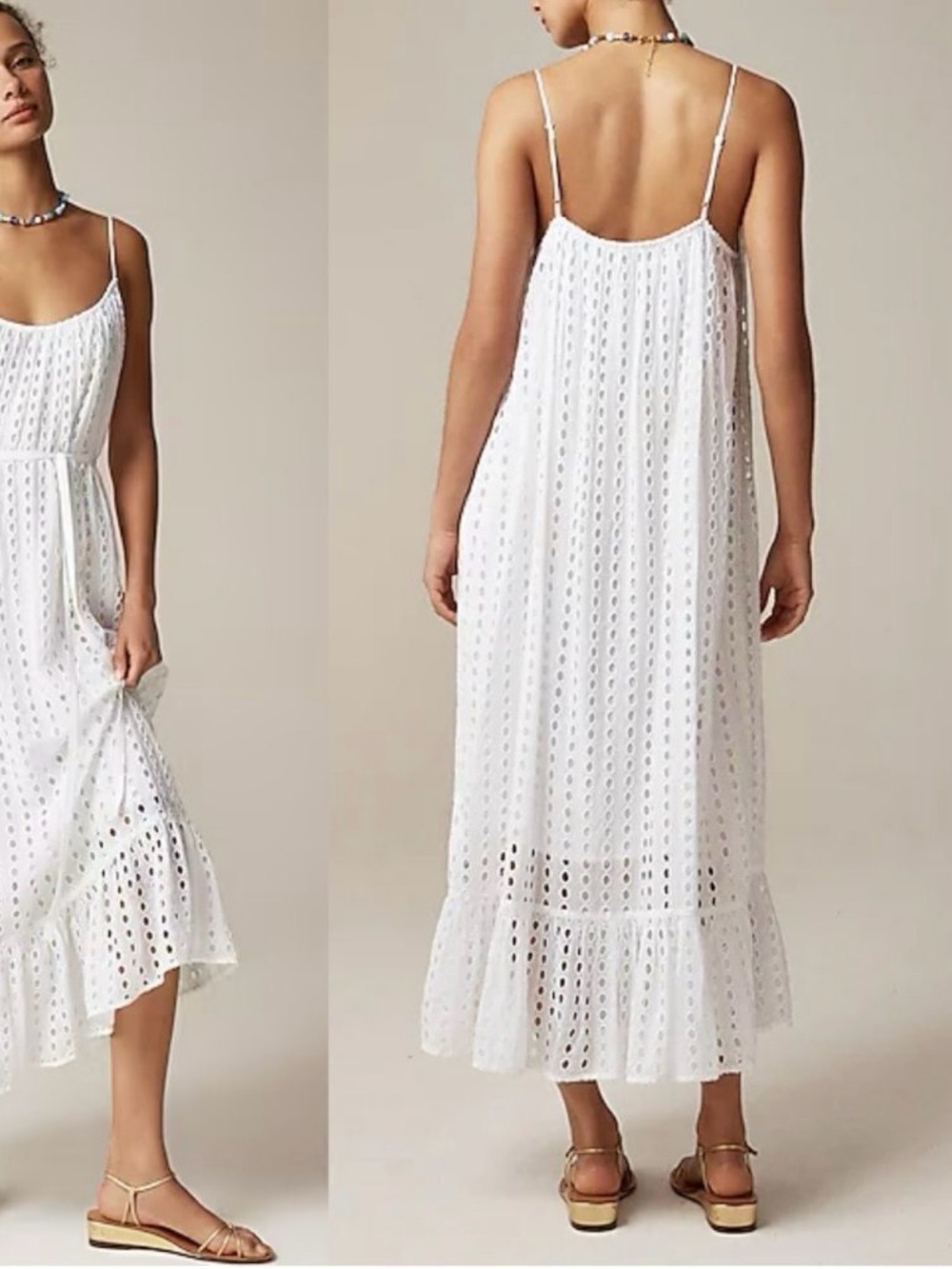 J.Crew oval eyelet midi dress